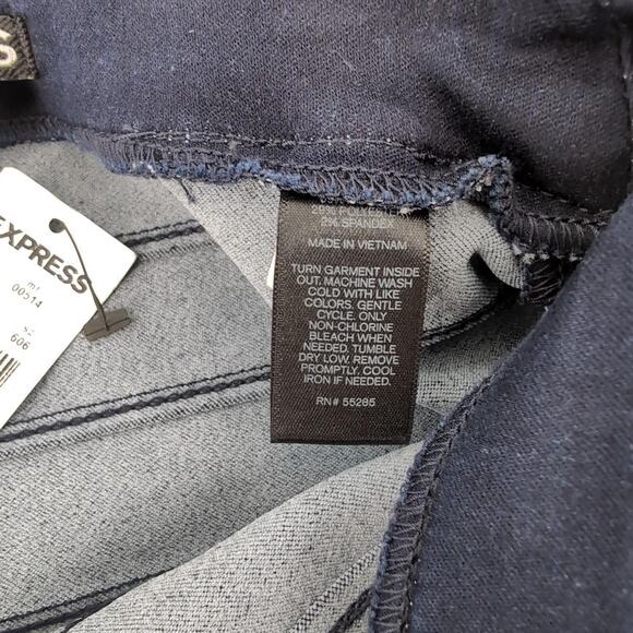 Express Dark Indigo Blue High-Waist Bandage Bodycon Pencil Skirt - Size 6 - NWT - Picture 7 of 14